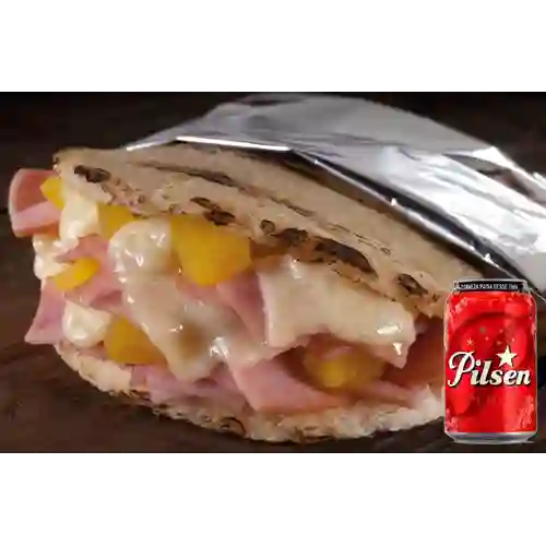 Combo Arepa Hawaiana + Pilsen