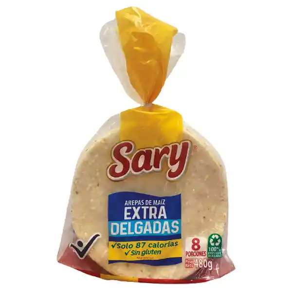 Sary Arepa de Maíz Extradelgada