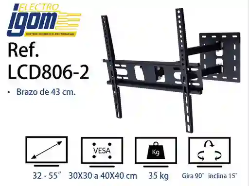 Imount Soporte Brazo Móvil Para Tv 32 - 55"