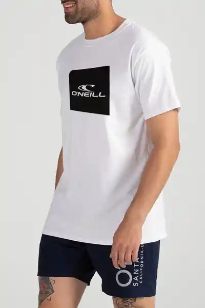 ONeill Camiseta Slim Fit Hybrid Cube Masculina Blanco Talla S