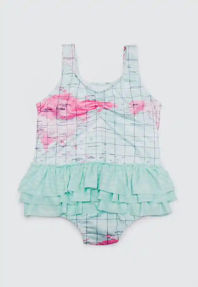 Vestido Baño Entero 6/9 Meses-estampad4