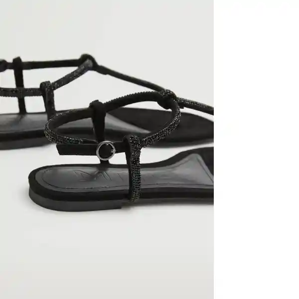 Sandalias Tubi Negro Talla 36 Mujer Mango