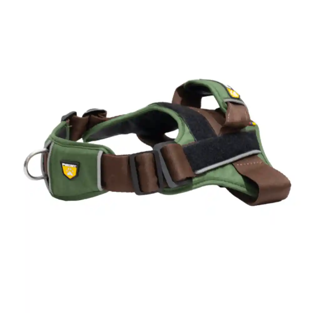 Arnés Para Perro Felcan Trabajador Verde Militar y Café