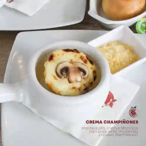 Crema de champiñones