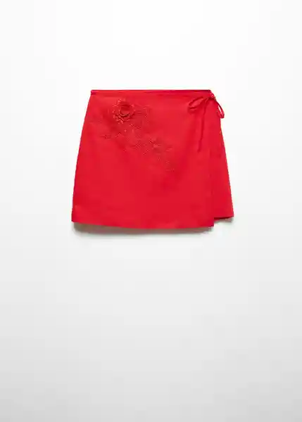 Falda Ariel-H Rojo Talla S Mujer Mango