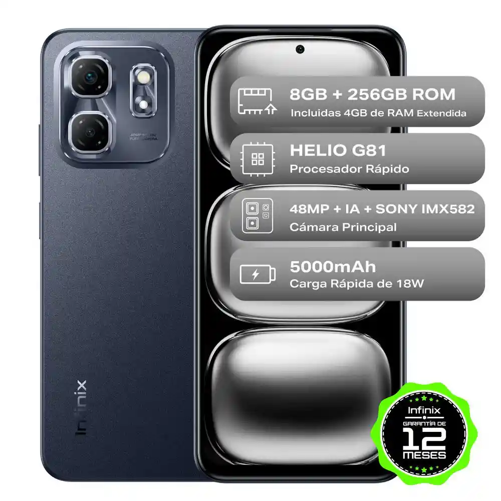 Celular Infinix Hot 50i 256 Gb 4 Gb Ram Negro