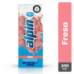 Alpin Leche Semidescremada Sabor Fresa