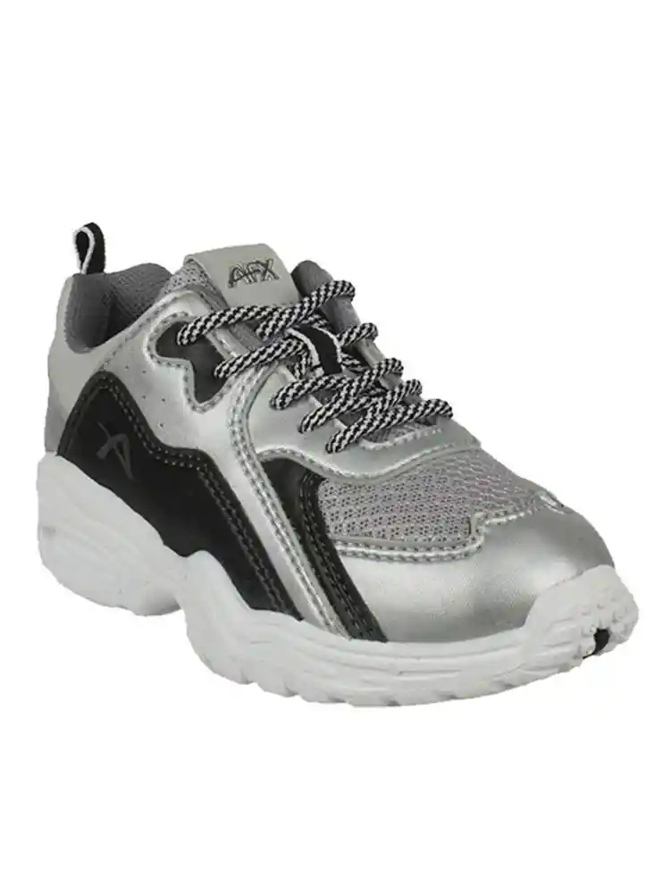 Tenis Niña 27/28 - Gris Negr