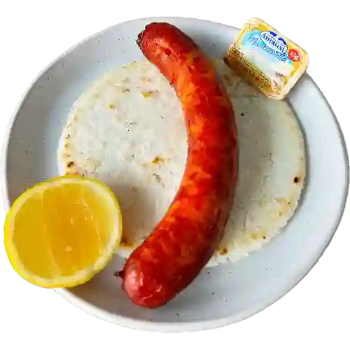 Chorizo Santarrosano con Arepa Grande