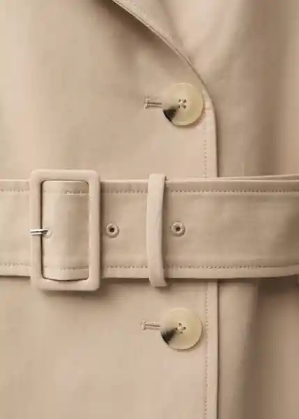 Abrigo Trench Eiffel Beige Talla L Mujer Mango