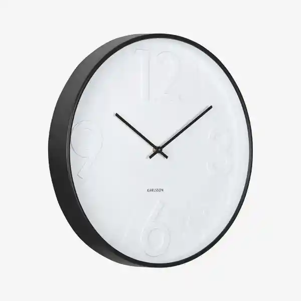Present Time Reloj de Pared Con Mecanismo Silencioso Ayuno Negro