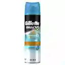 GILLETTE Mach3 Suave Gel de Afeitar para Barba de 200mL Suaviza y Protege la Piel al Afeitarte al Ras con Máquina de Afeitar para Hombre