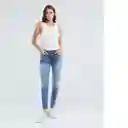 Jean High Rise Cosmo Medio Mujer Azul Talla 4 Chevignon