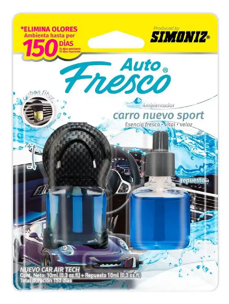 Ambientador Air Tech Carro Nuevo Sp Simoniz 208904