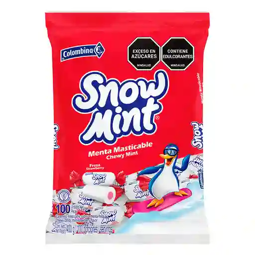 Snow Mint Menta Masticable Sabor a Fresa