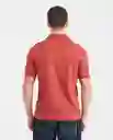 Camiseta Polo Smart in Jersey Rojo Granate Oscuro L Chevignon