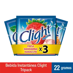 Clight Bebida Instantánea Sabor Fresa, Mandarina y Maracuyá  