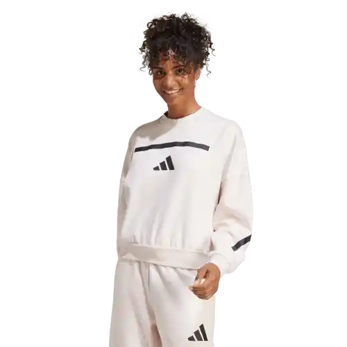 Adidas Chaqueta W Z. N. E. Swt Lifestyle de Mujer Blanco Talla M