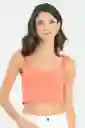 Top Lawren Color Naranja Persian Talla XS Ragged