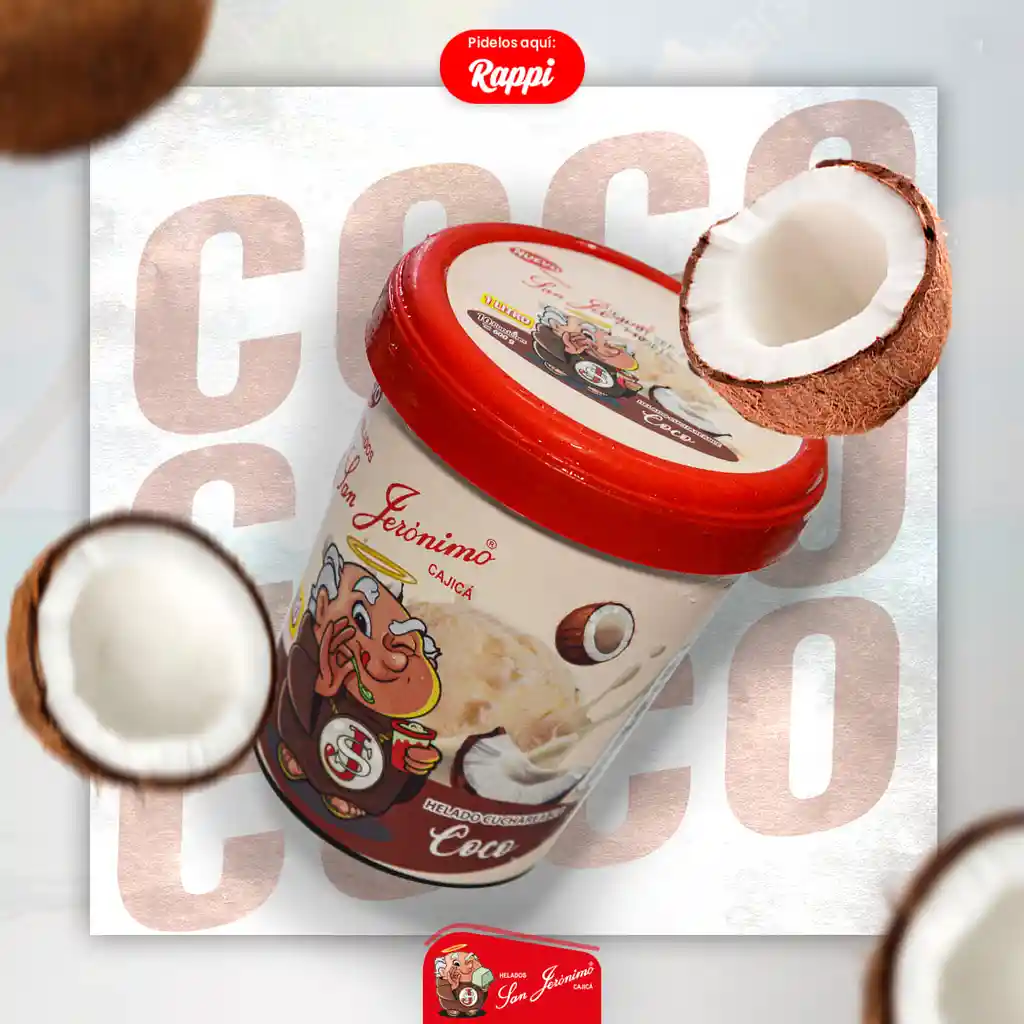 San Jerónimo Helado Cremoso Sabor Coco
