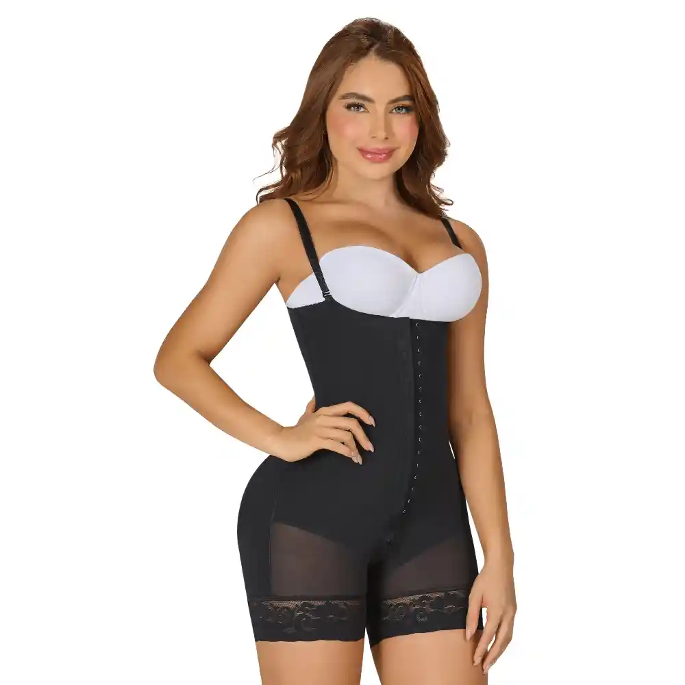 Faja Corta Moldeadora Strapless Negro Talla L F0066