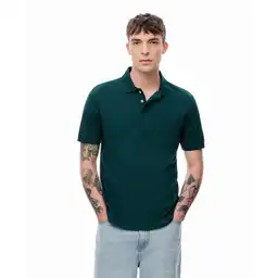 Polo Manga Corta Semi Ajustada en Jerse Algodón Masculino New Tod Gef