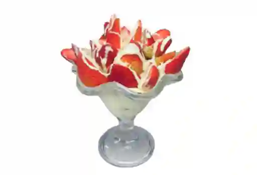 Fresas con crema pequeñas