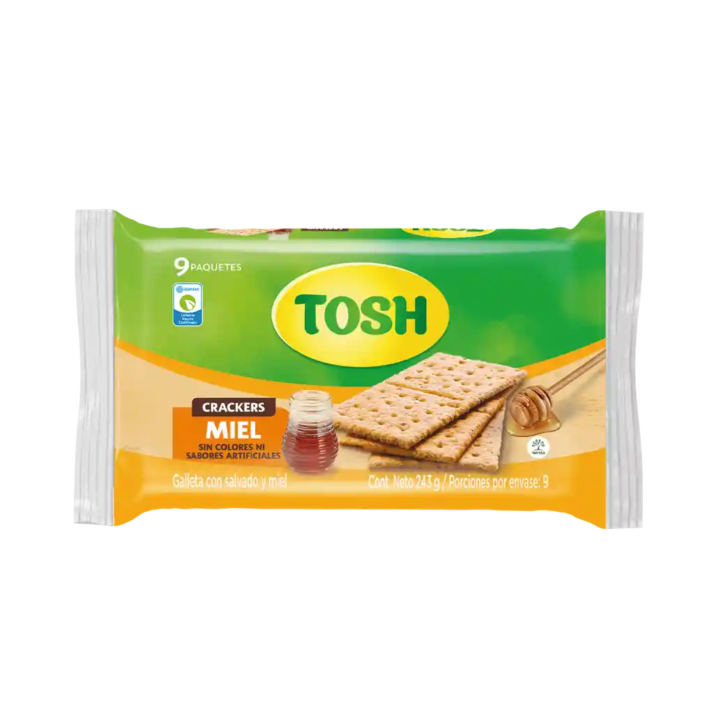 Galleta Tosh Miel Fit Bolsa 9 x 3 x 243 g