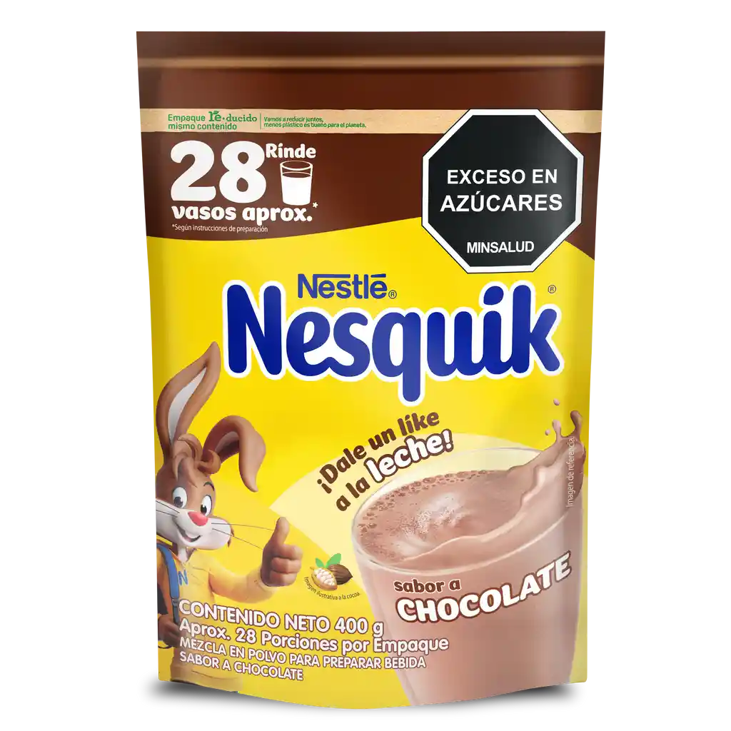 Bebida en polvo NESQUIK sabor a chocolate x 400g