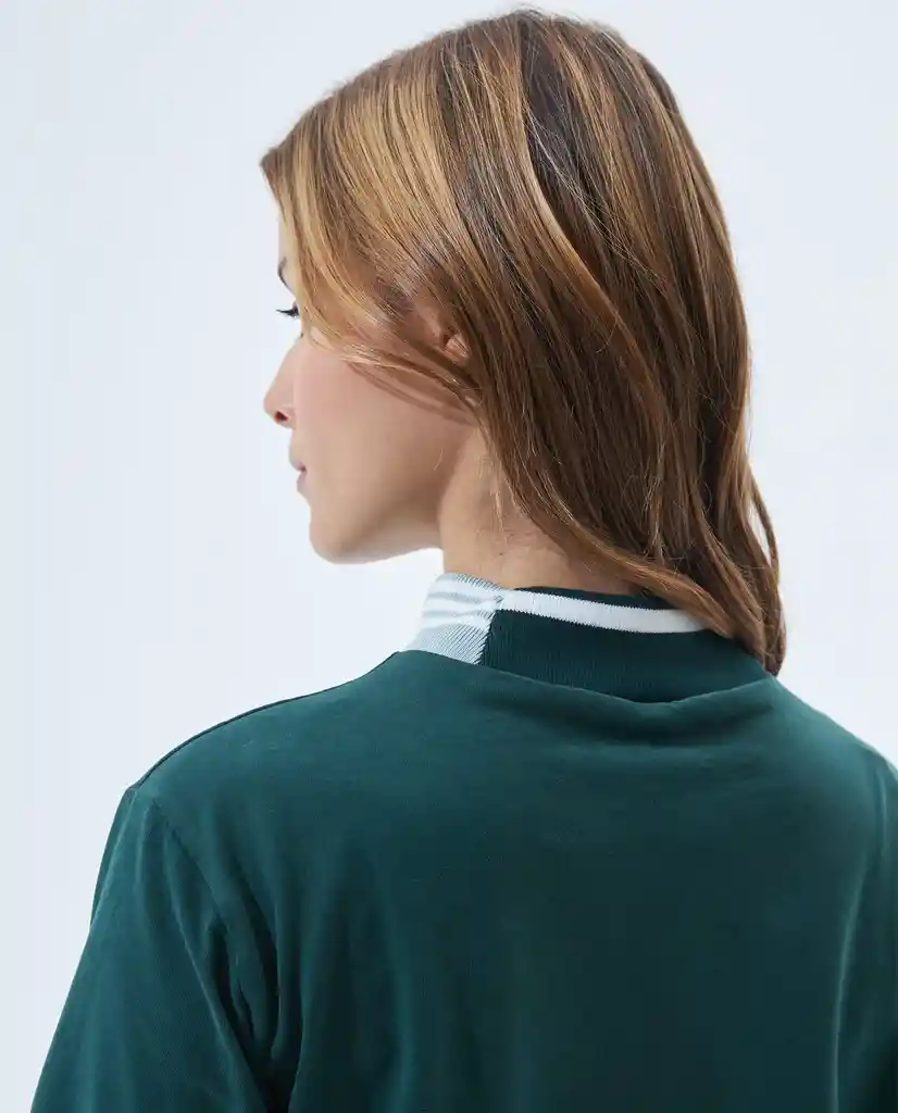 Camiseta Mujer Verde Talla S 601F005 Americanino