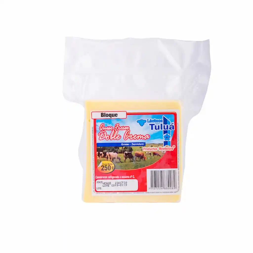 Lácteos Tulua Queso Fresco Doble Crema