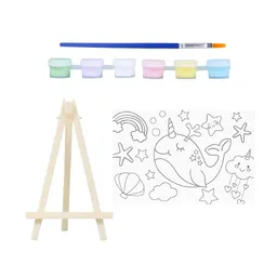 Miniso Kit de Pintura Mini Con Colores y Pincel de Ballena