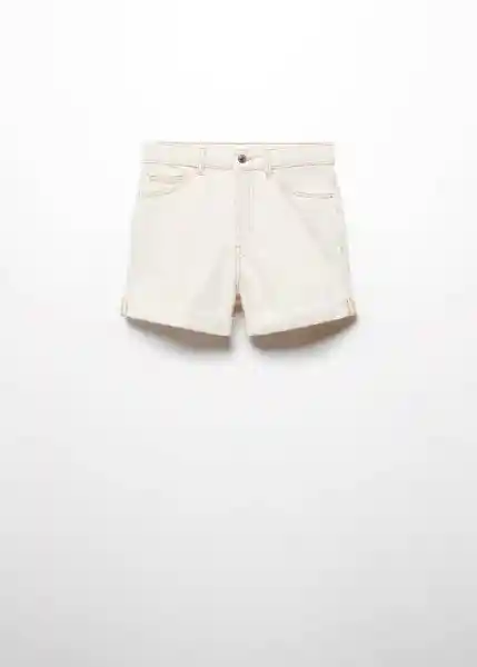 Short Mom80 Crudo Talla 38 Mujer Mango