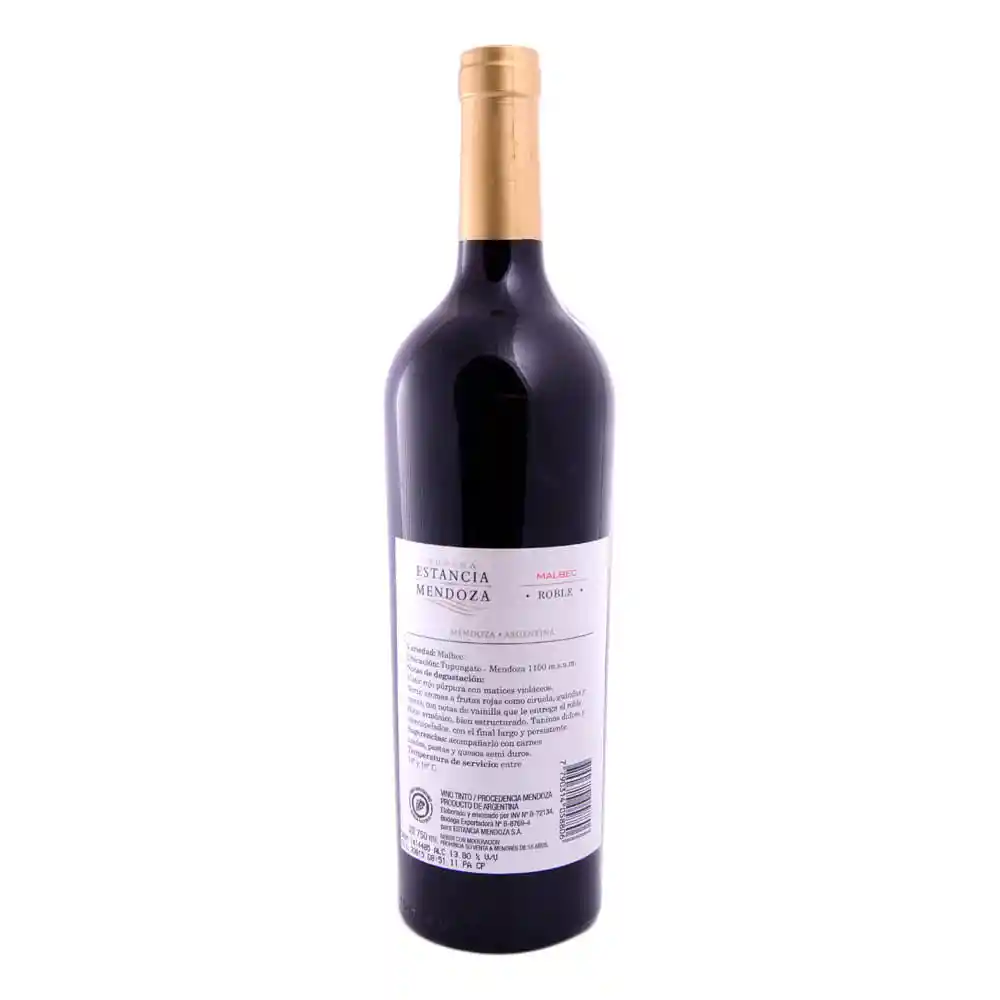 Estancia Mendoza Vino Tinto Malbec Roble