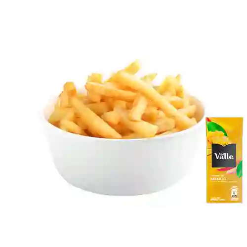 Porción de Papas a la Francesa +Del Valle Mango 200ml