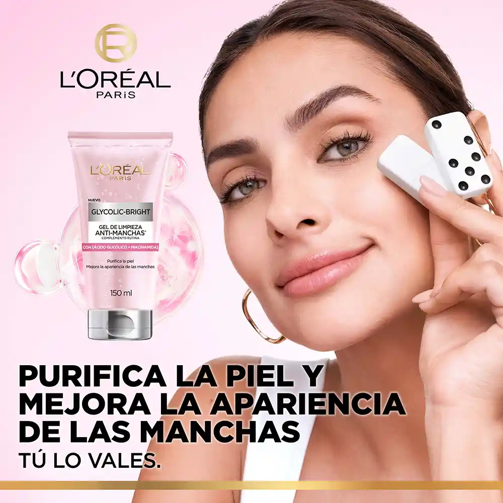 Gel Limpiador Antimanchas Ácido Glicólico LOréal Paris 150 mL