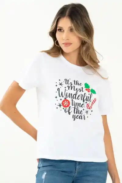 Camiseta Navidad 23 Color Blanco Talla XL Ragged