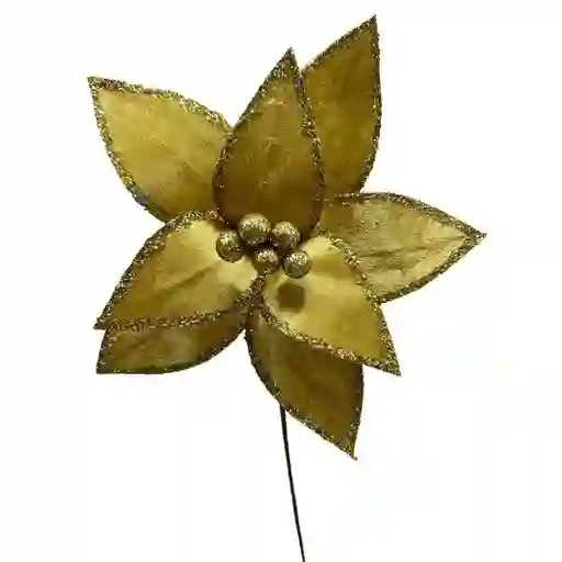 Flor Ponsetia Dorado 8P 28 cm 831-Amx006-2534B Finlandek