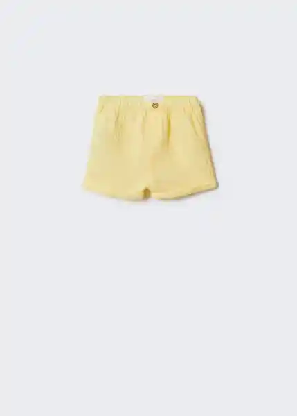 Short Limo Amarillo Pastel Talla 64 Niños Mango