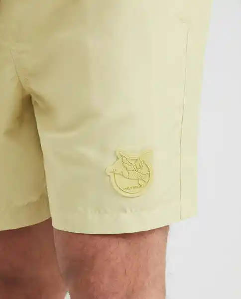 Short Full Fund Swimwear Amarillo Linaza Medio Talla M Chevignon