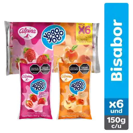 Yogo Yogo Bisabor Bolsa 150 g x 6 Und