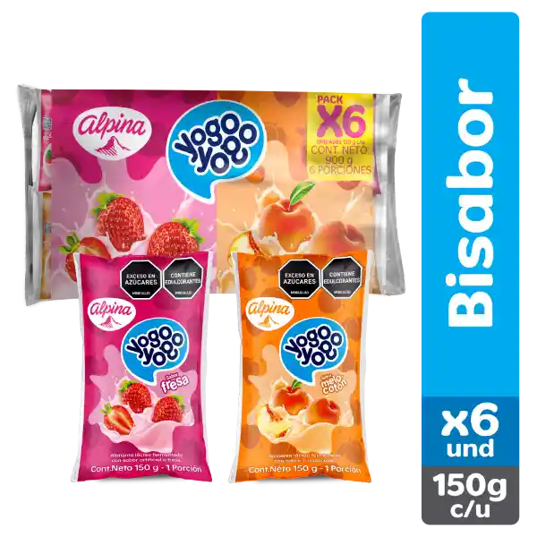 Yogo Yogo Bisabor Bolsa 150 g x 6 Und