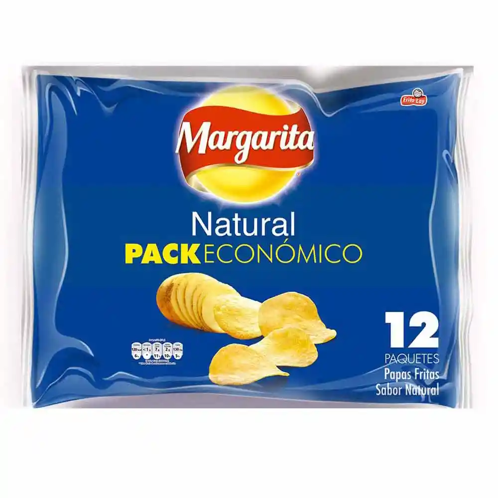 Margarita Papas Fritas Sabor Natural Pack x12