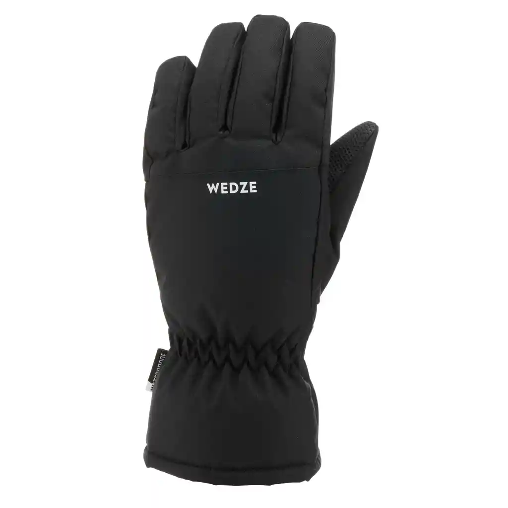 Guantes Térmicos e Impermeables de Esquí Para Niños Wedze Negro