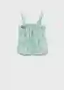 Blusa Audrey Verde Pastel Talla 11 Niña Mango