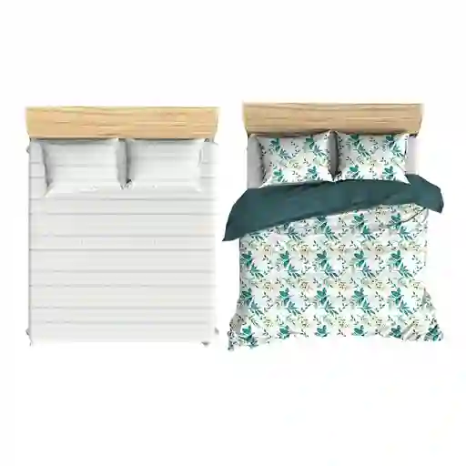 Set Edredon +semijuegocama Finlandek Basic Esencial Doble (140 X 190 Cm) Poliéster Delia