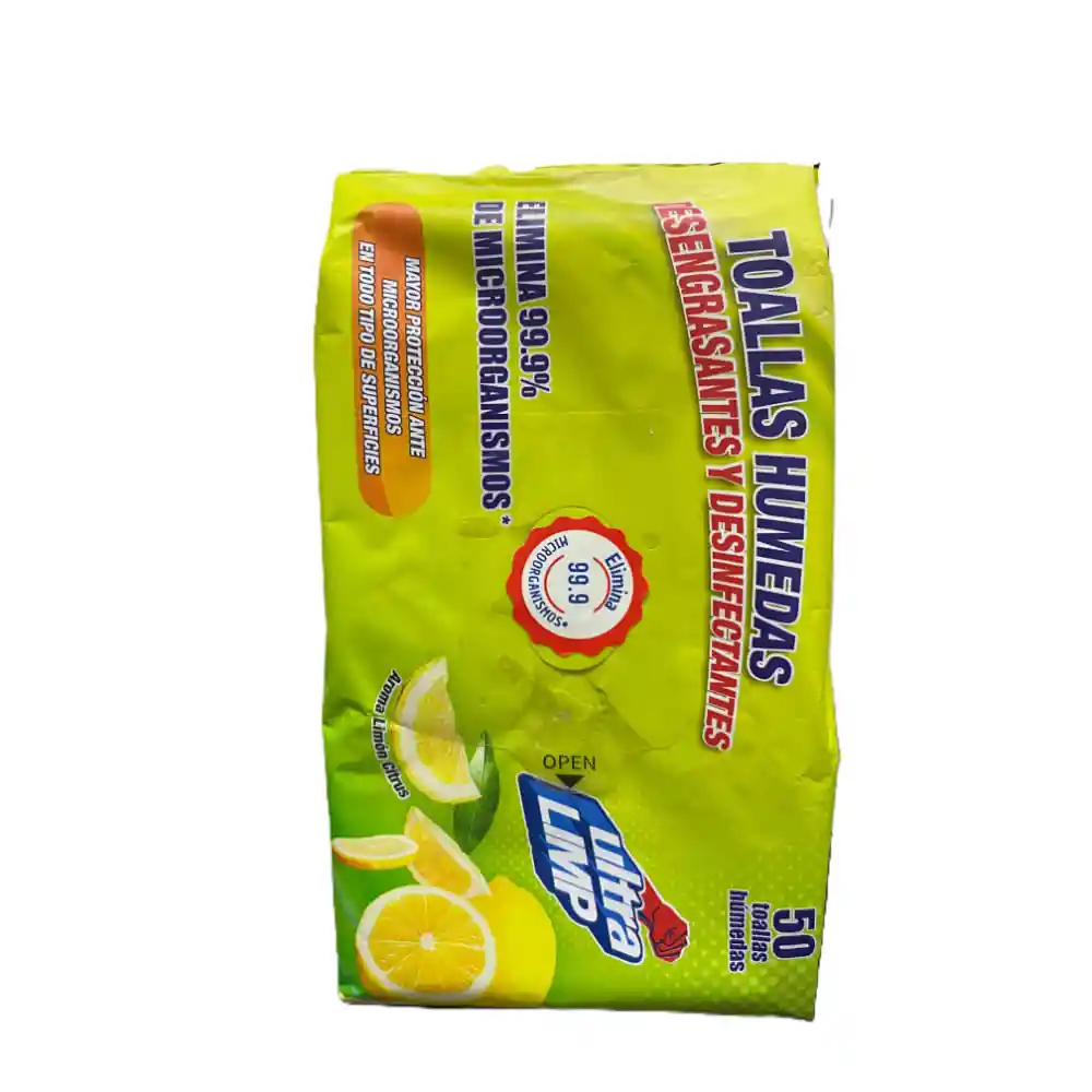 Toallas Hum Ultralimp Deseng/desinf 50un