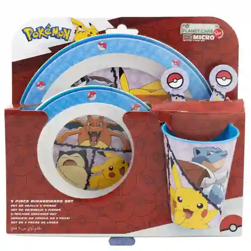 Set Vajilla Micro 5 Pz Pokemon Stor 8010