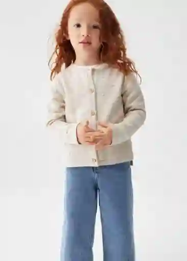 Chaqueta Cárdigan Nala5 Arena Talla 69 Niña Mango