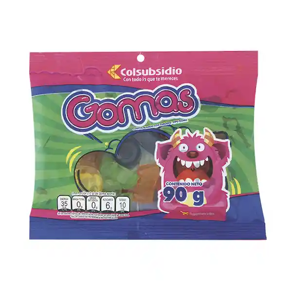 Gomas Colsubsidio Brillantes Bolsa